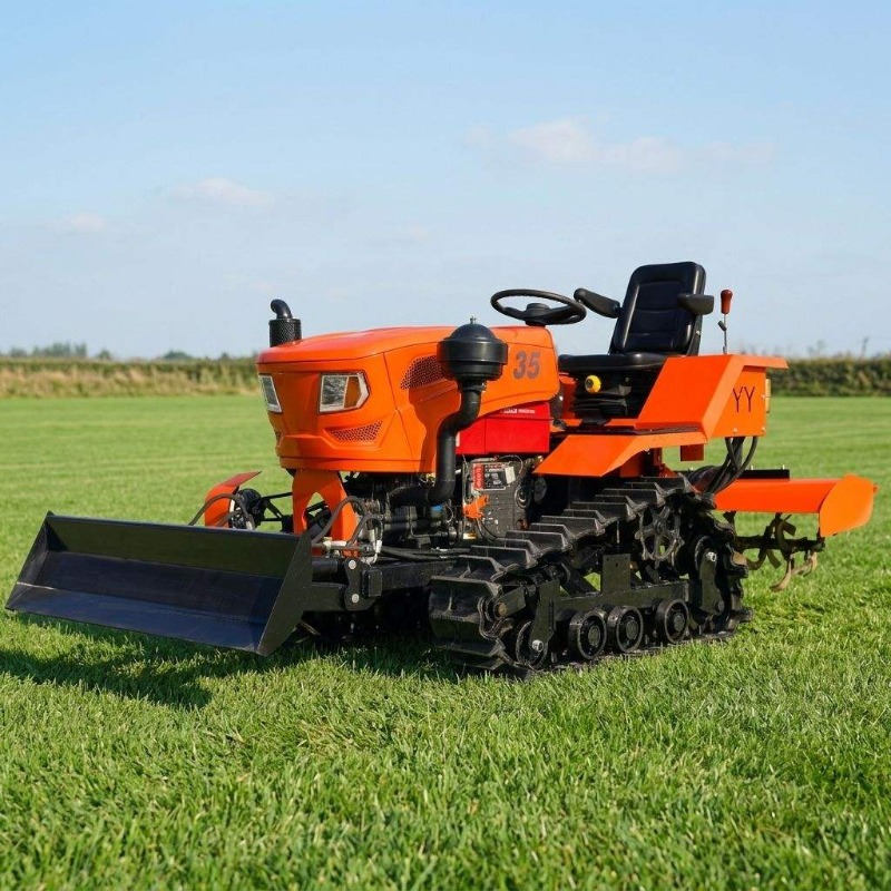 Agriculture Farming Tractor - Trattore Cingolato 4WD con Fresa Rotante