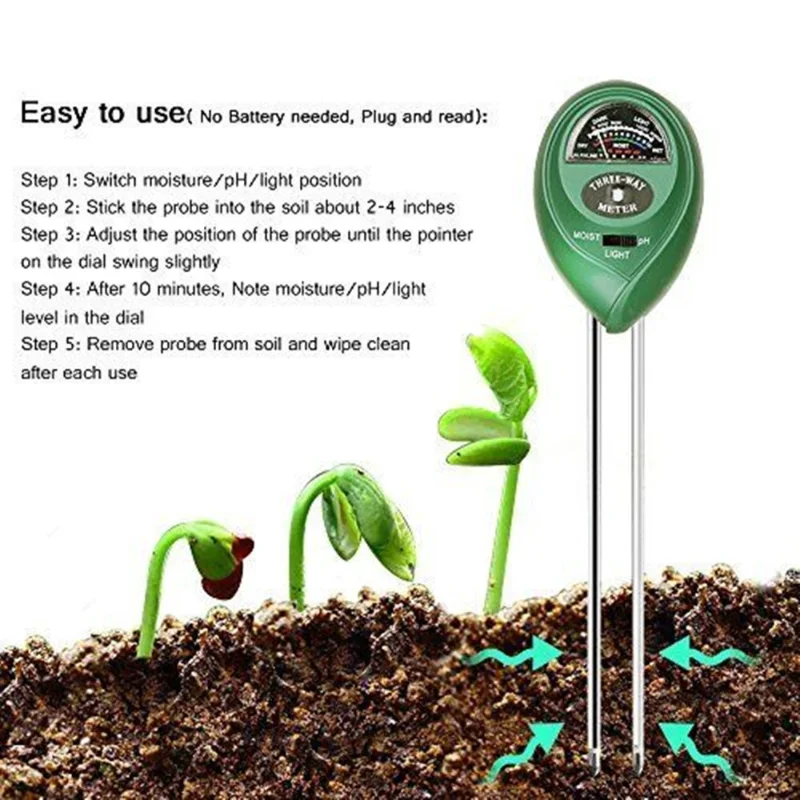 Misuratore PH da giardino Luce - Soil Moisture Sensor recensione e prezzo